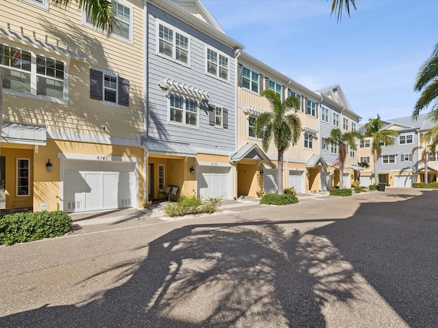 exterior space featuring a garage