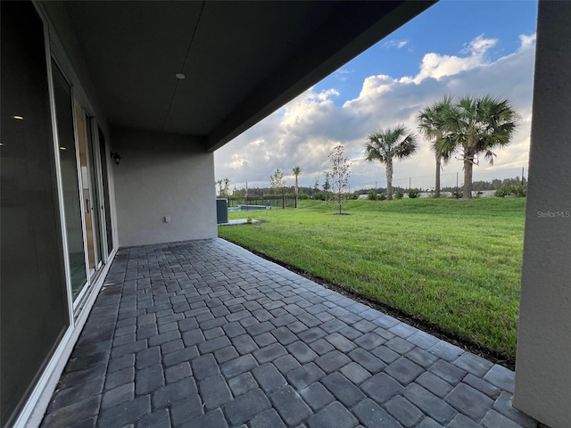 view of patio / terrace featuring central AC