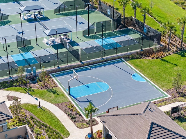 view of sport court with tennis court