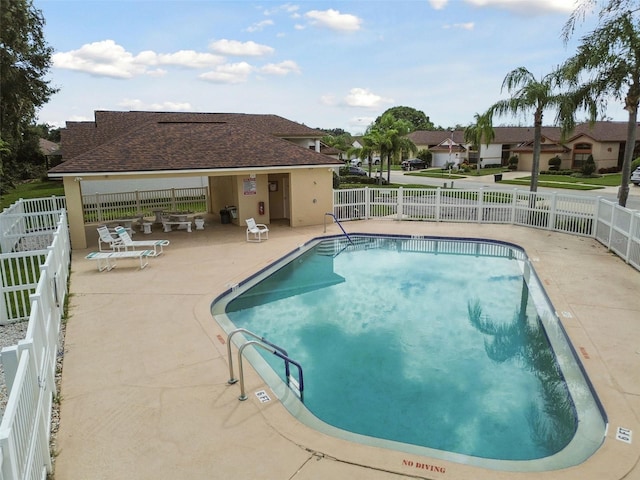 view of pool with a patio