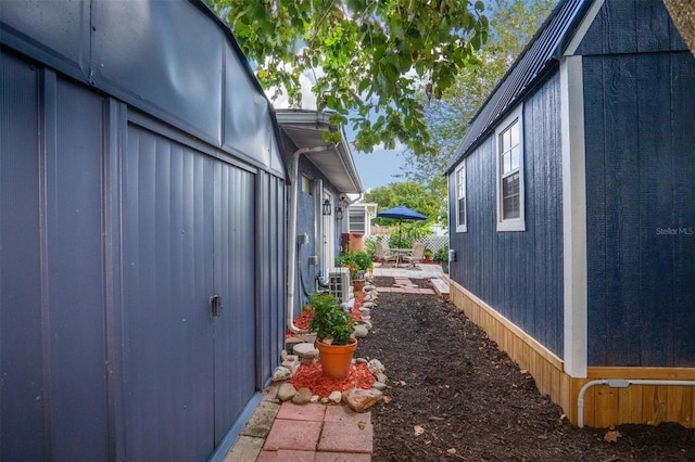 view of home's exterior with a patio area