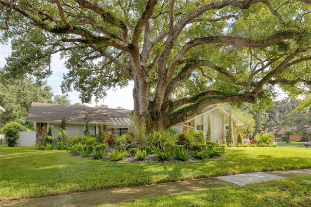 exterior space featuring a front yard