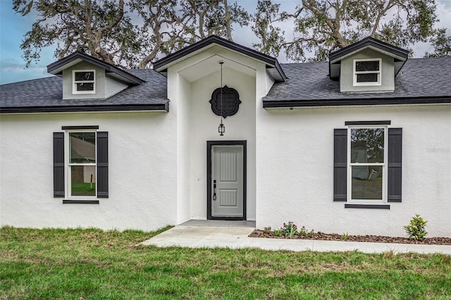 exterior space featuring a yard