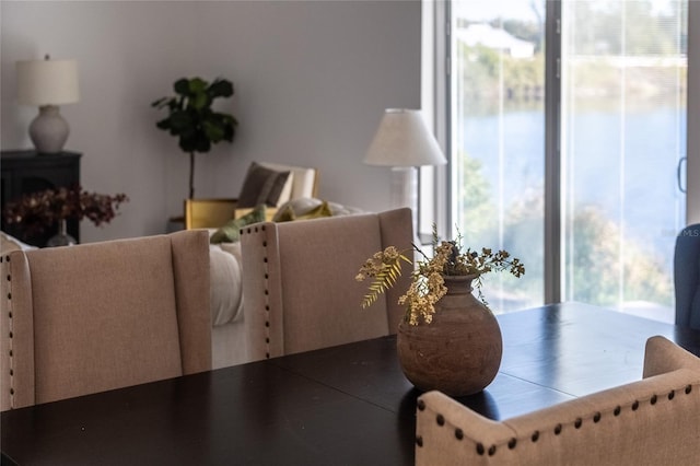 living area with a healthy amount of sunlight and a wall of windows