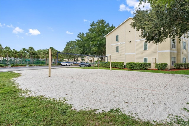 view of home's community with volleyball court