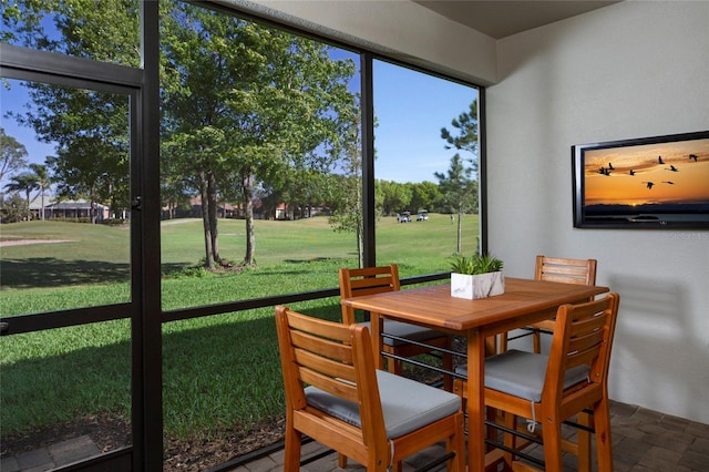 view of sunroom