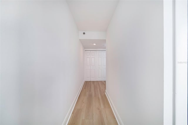 hallway featuring light hardwood / wood-style floors