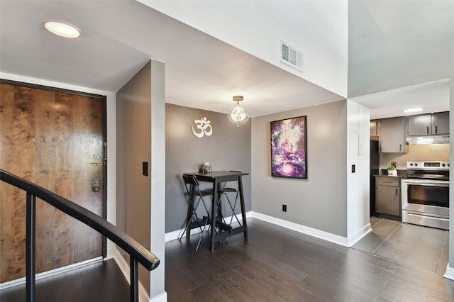 interior space featuring hardwood / wood-style floors