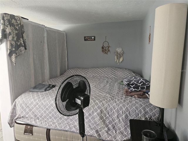 bedroom with a textured ceiling