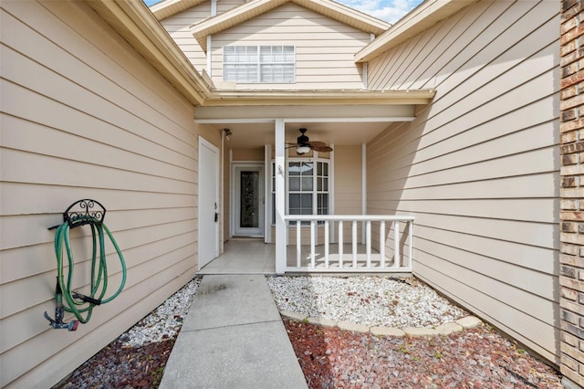 entrance to property featuring a porch