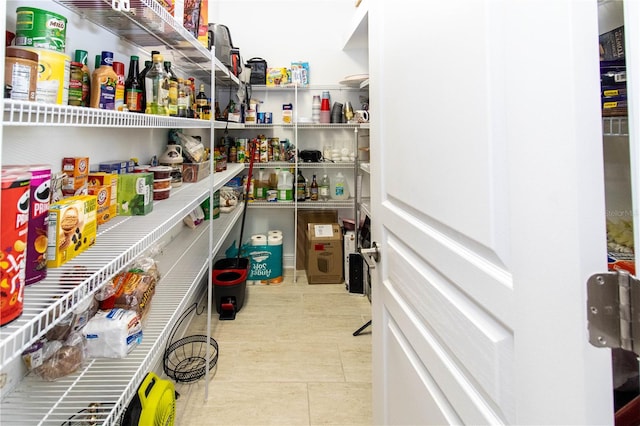 view of pantry