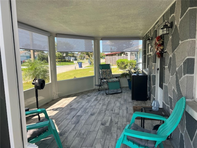 view of sunroom