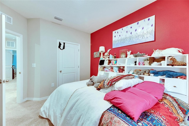 bedroom featuring carpet flooring