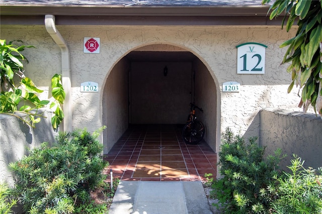 view of doorway to property