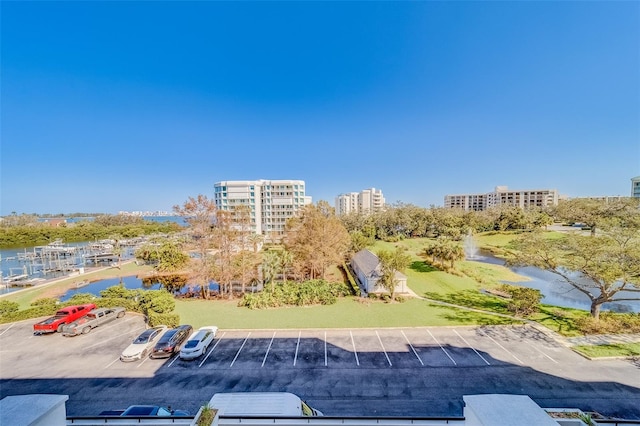 exterior space featuring a water view