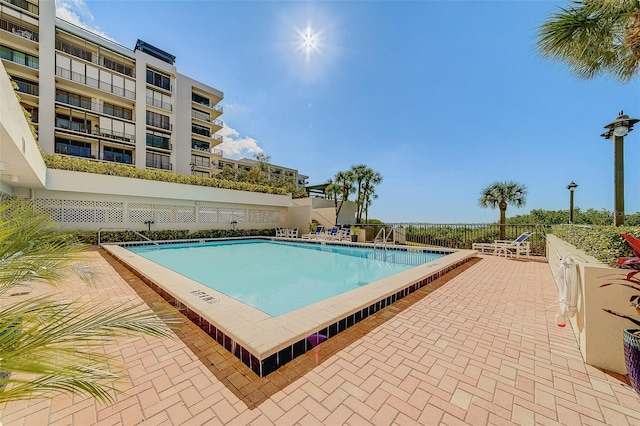 view of pool with a patio area