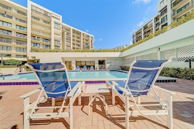 view of pool with a patio