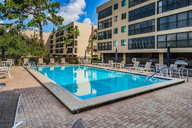 view of pool with a patio