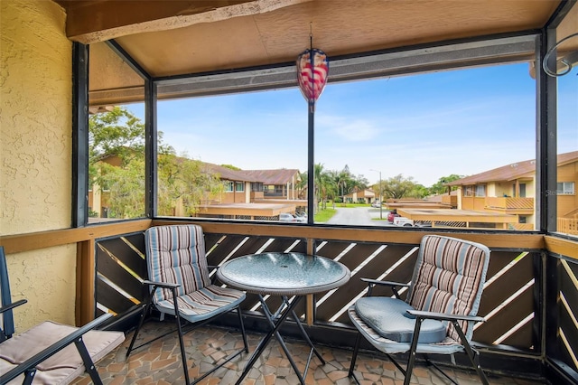 view of sunroom