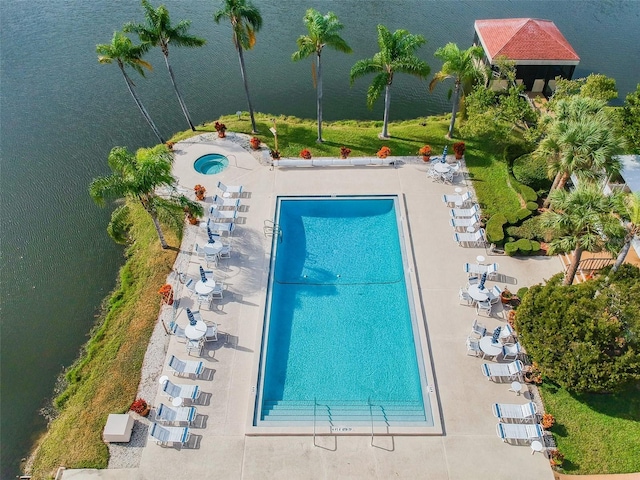 4028 Davit Dr Unit 4028, New Port Richey, FL 34652 - drone / aerial view of a pool