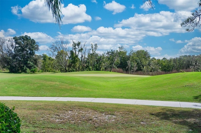 view of home's community featuring a lawn