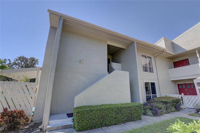 exterior space with a balcony