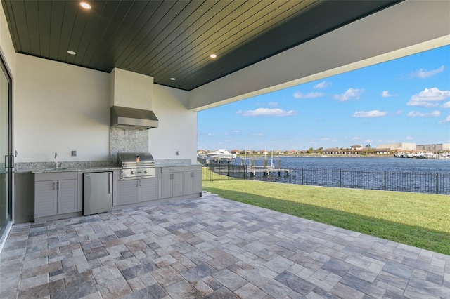 1810 4th St E, Palmetto, FL 34221 - view of patio / terrace featuring a water view and a sink