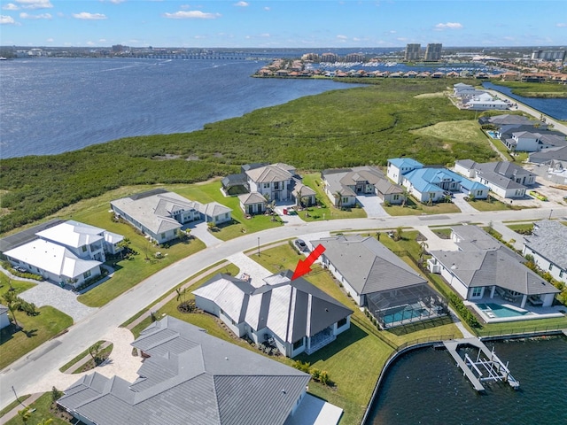 1810 4th St E, Palmetto, FL 34221 - aerial view of residential area featuring a nearby body of water