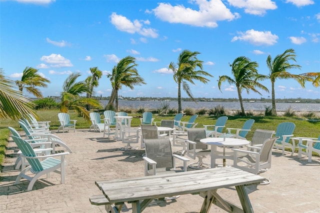 1810 4th St E, Palmetto, FL 34221 - view of patio featuring a water view