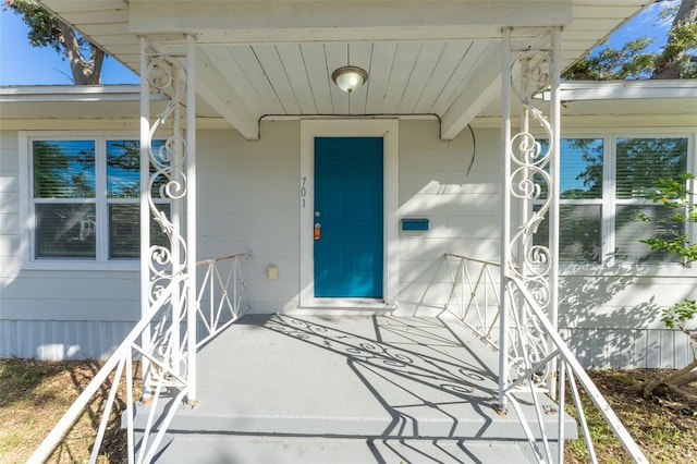 view of doorway to property