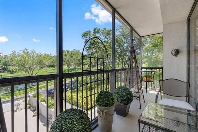 view of sunroom