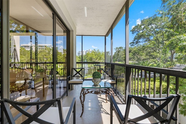 view of sunroom