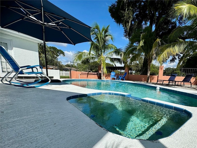 view of pool with a patio