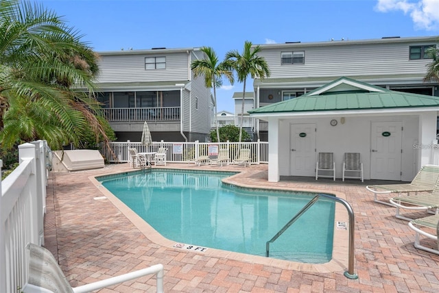 view of pool with a patio area