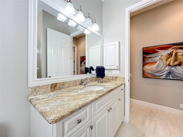 bathroom with vanity