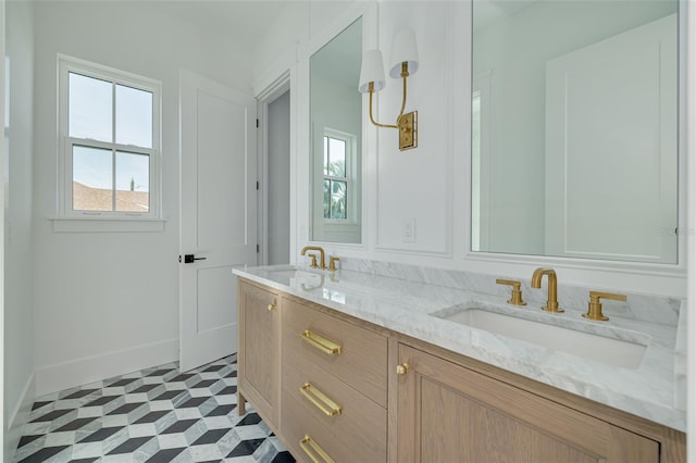 bathroom with vanity