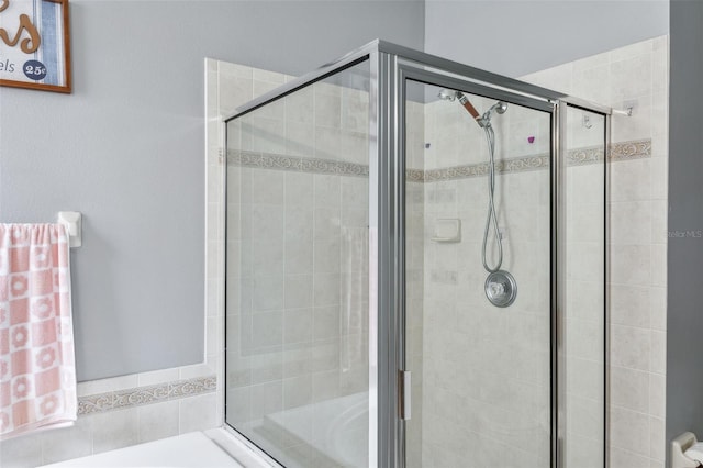 bathroom with walk in shower