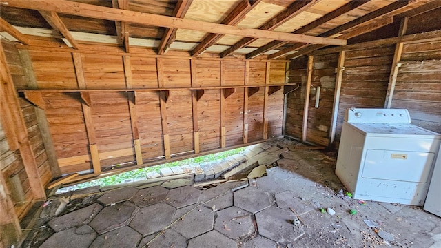 interior space with washer / clothes dryer