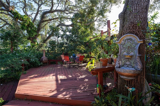 view of wooden deck