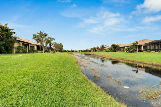 property view of water featuring a residential view