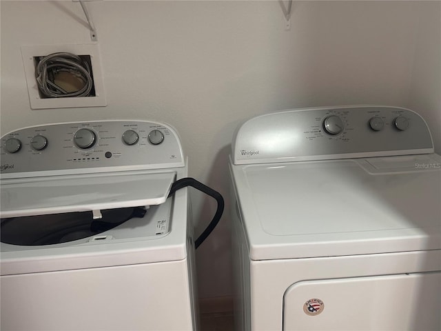 laundry area featuring separate washer and dryer