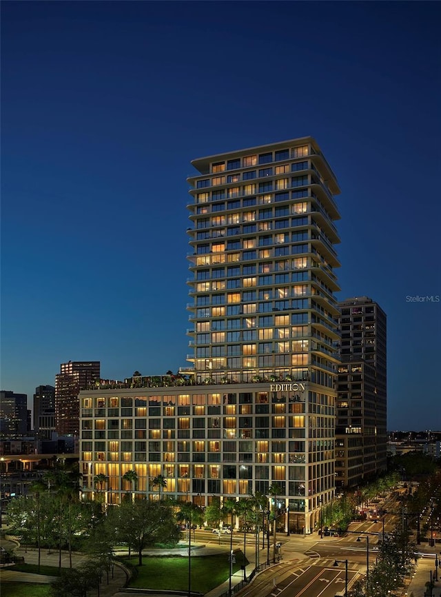 1000 Water St Unit 1402, Tampa, FL 33602 - property at night with a view of city lights