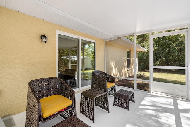 view of sunroom