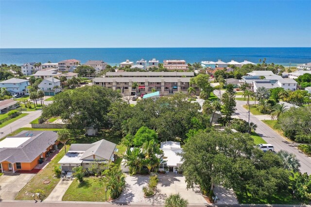 aerial view of a nearby body of water