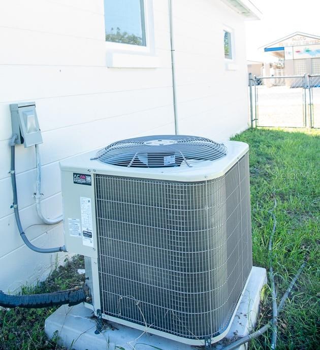 exterior details with central air condition unit