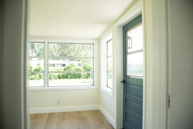 interior space with light wood-type flooring