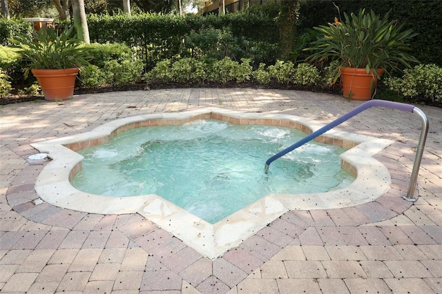 view of pool with a patio