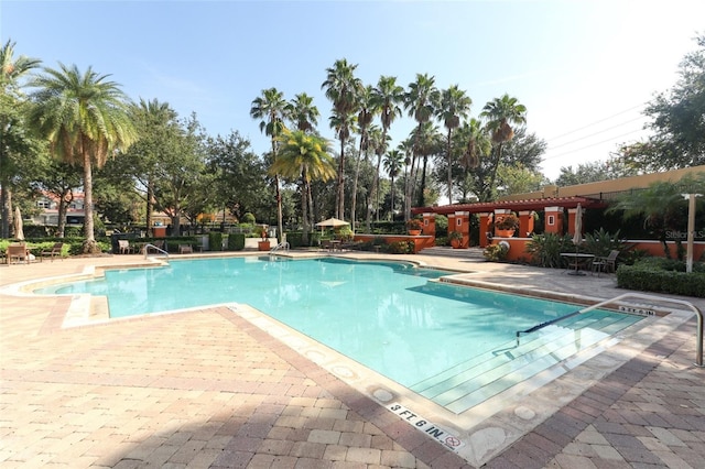 view of pool with a patio