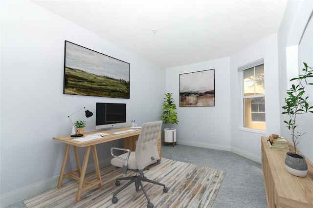 office space with carpet floors