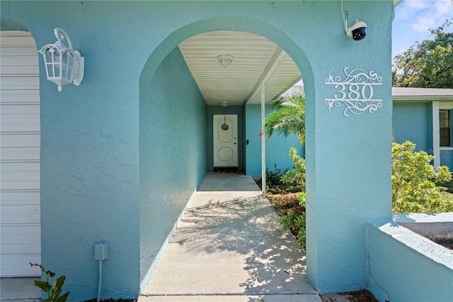 view of doorway to property